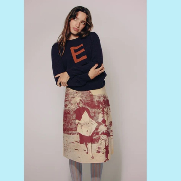 NWT Hades UK Vintage Pattern Style A-Line Skirt Large - Picture 4 of 8